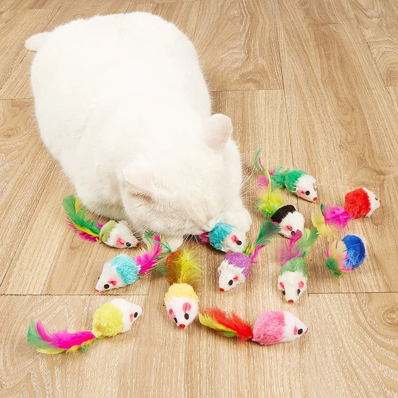 Feather Mouse Cat Toy