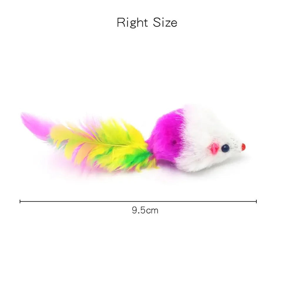 Feather Mouse Cat Toy