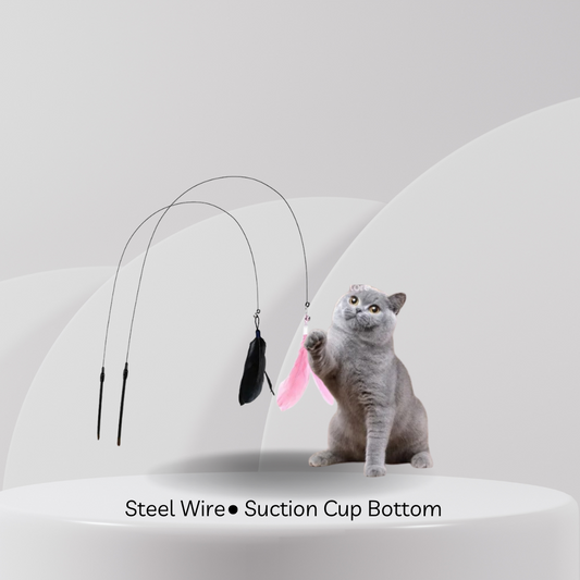 Feather Flick Cat Teaser Wand